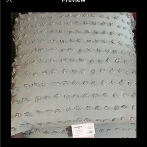 Opalhouse 24” x 24” Textured Clipped Euro Accent Pillow in Light Mint Green